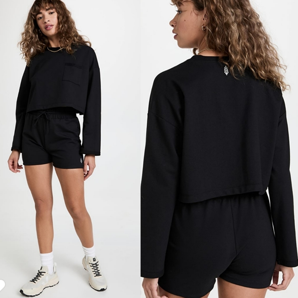 Free People Black Matching Set xs